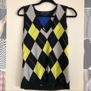 EXPRESS DESIGN STUDIO VEST SWEATER PLAID L